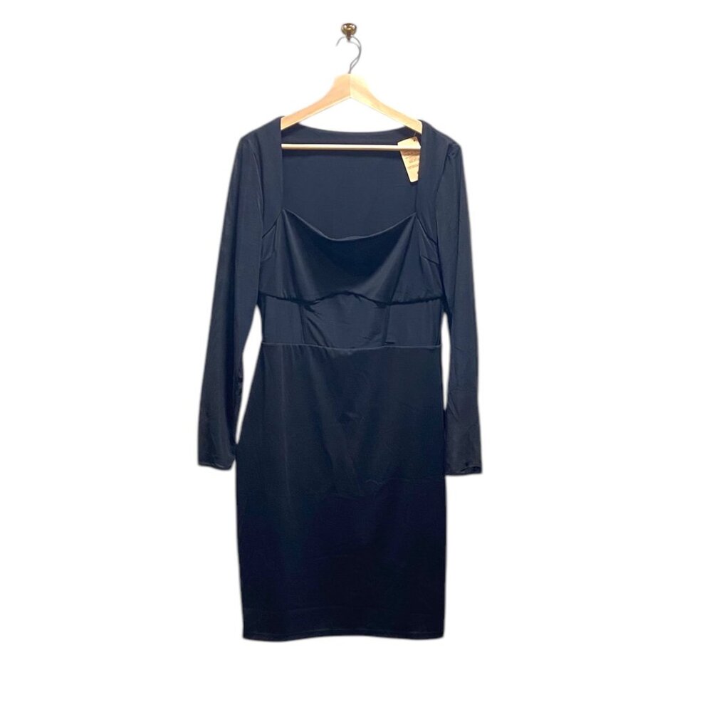 Popilush Sheer Waist Dress Black Size XXL NWT - Picture 2 of 16